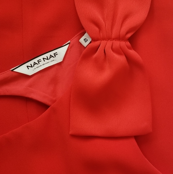 Dress - silk, red, new - Picture 4 of 5